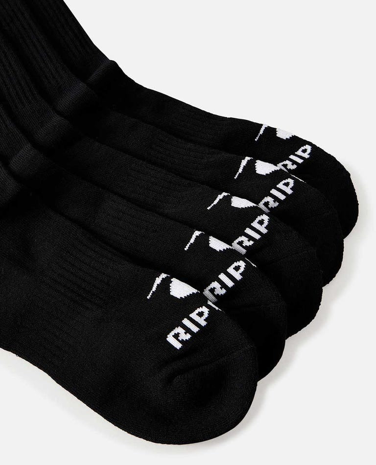Rip Curl Brand Crew Socks-5 Pack