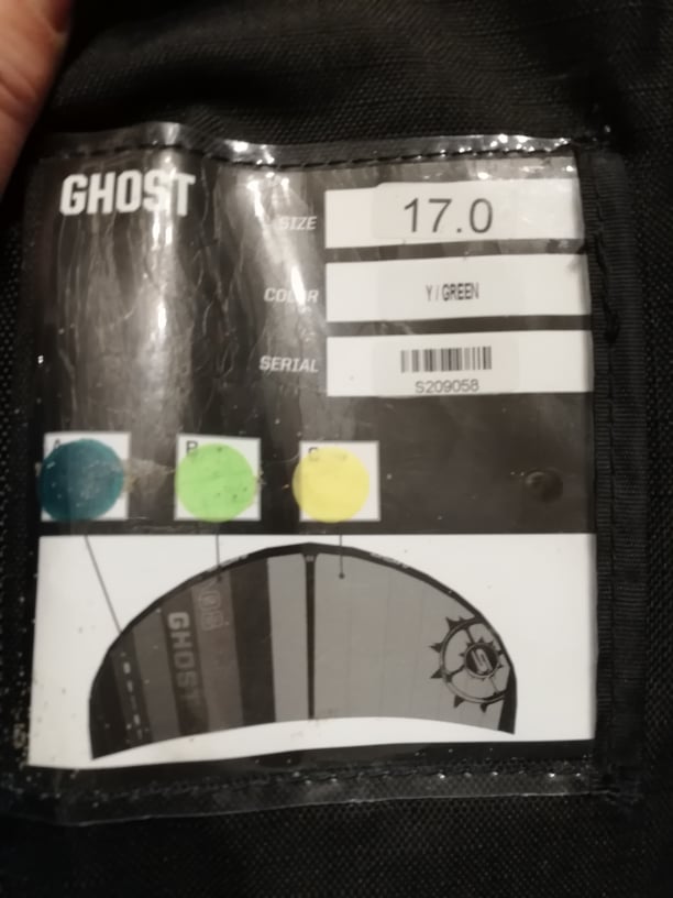 2021 Slingshot 17m GHOST V1 Kite Only w/bag | USED / GRADE C