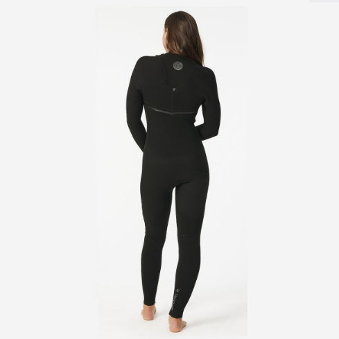 Rip Curl Wms Ebomb 4/3 Zip Free Wetsuit Black 14Kwfs (E7)