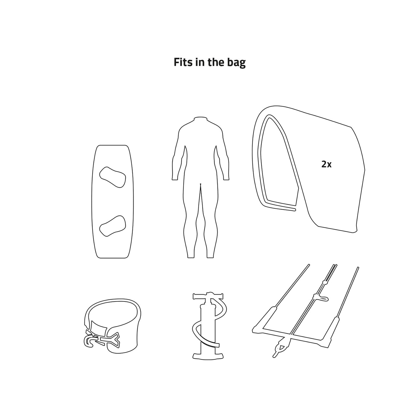 Prolimit Kitesurf Boardbag Twintip Global Combo - Twintip Bags