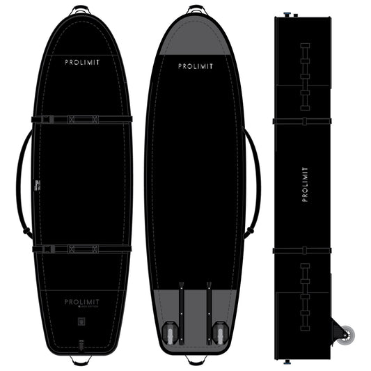 Prolimit Kitesurf Elite Boardbag With Slider Wheels Black - Boardbags (Wheels)