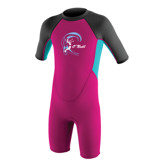 O'Neill Toddler Reactor-2 2mm Back Zip S/S Spring - Girls