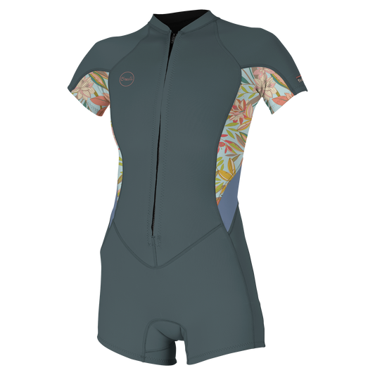 O'Neill Wms Bahia 2/1 Front Zip S/S Spring