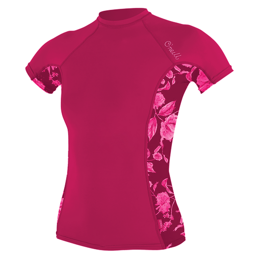 O'Neill Wms Side Print S/S Rash Guard