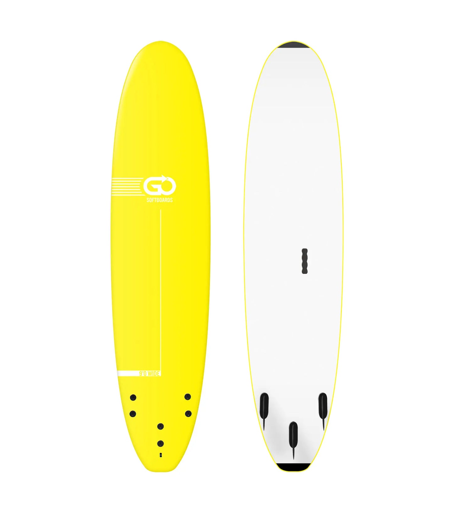 GO Softboards School and Rental Range - Wood Sandwich Tech - 3 Fin