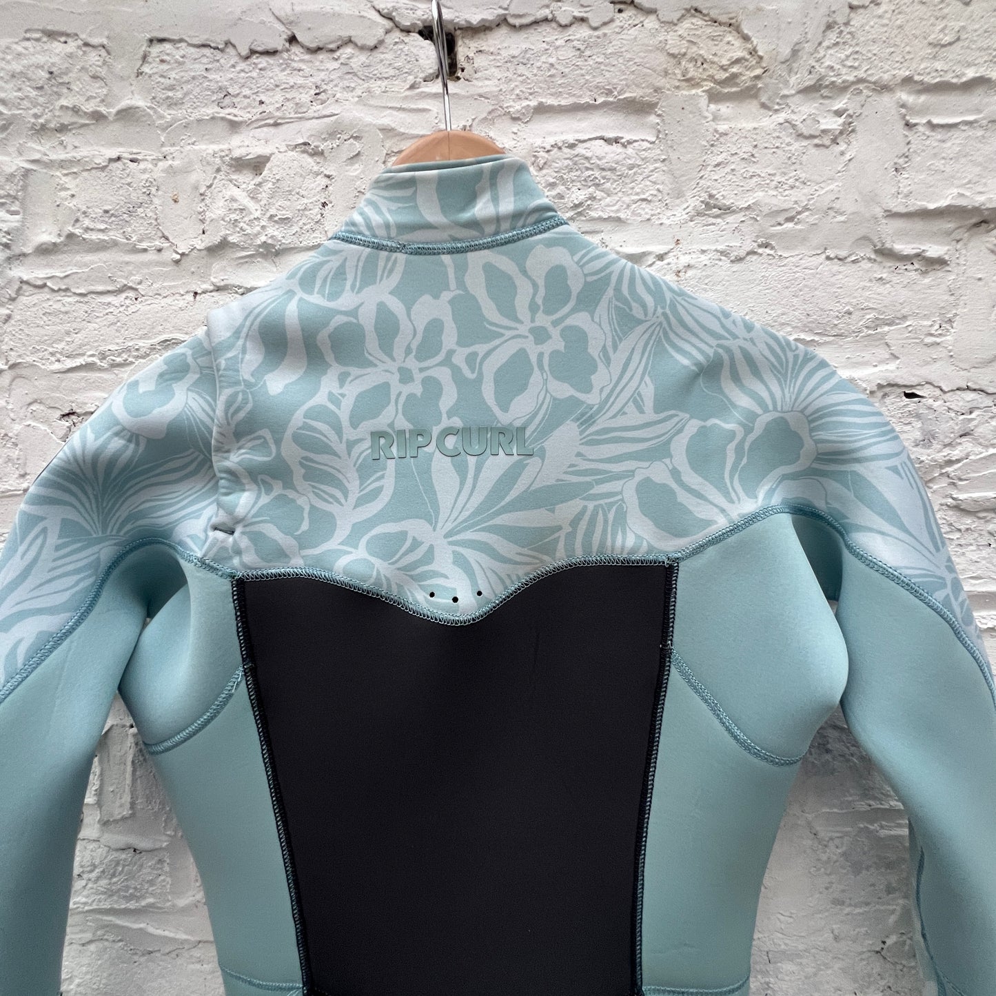 Rip Curl Women Dawn Patrol 3/2 Chest Zip Sublimed Wetsuit Mid Blue 14Wwfs USED