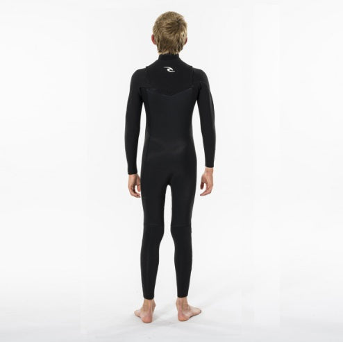 Rip Curl Junior Dawn Patrol 4/3 Chest Zip Wetsuit Black Wsm5Lb