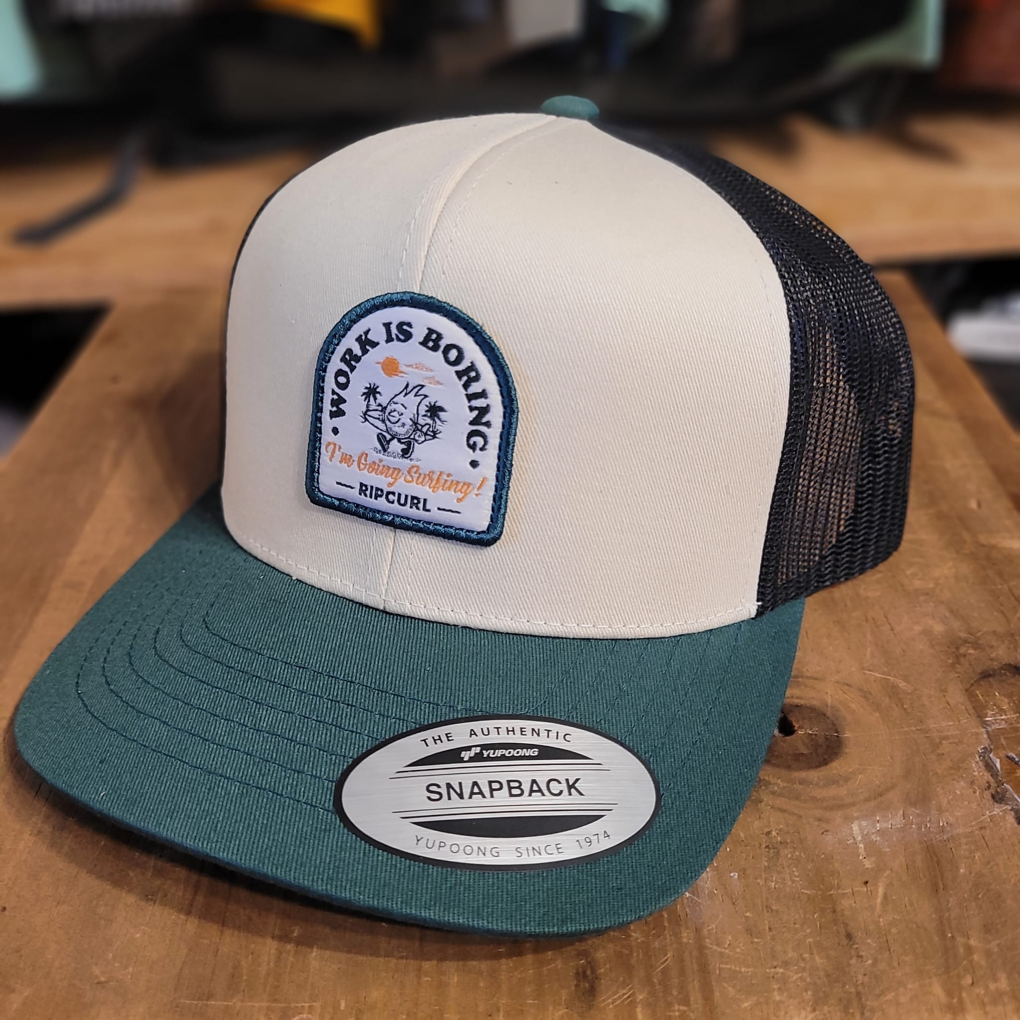 Rip Curl Custom Curve Trucker 005Mhe Bone/Green –