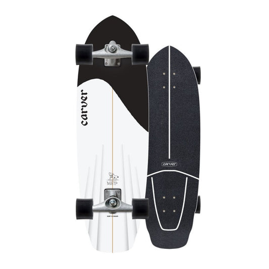 Carver Black Tip 2 33" Surf Skate Complete - Surfskate Completes