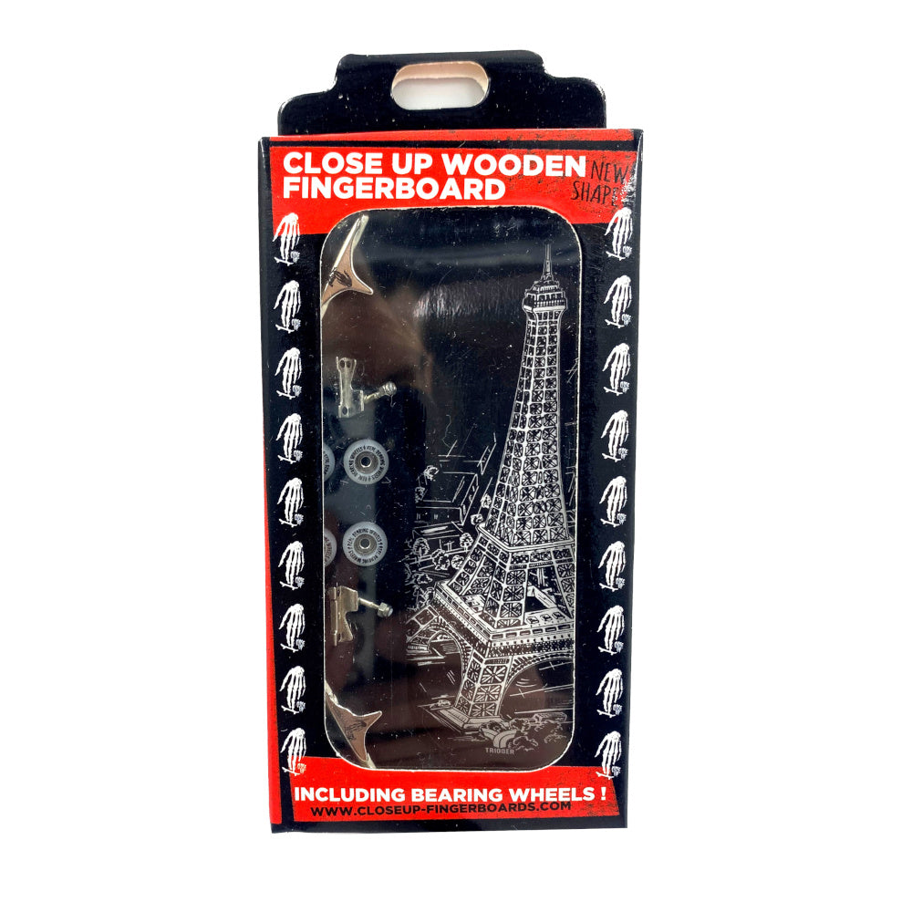 Closeup Finger Skateboard Trigger Eiffel Tower