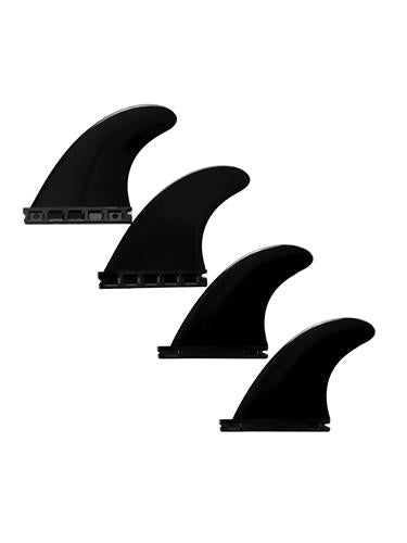 Devoted Quad Fin Set Nylon Single Tab Black