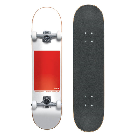 GLOBE G0 Block Serif 8.0" White/Red #10525401-WHTRED - complete Skateboard
