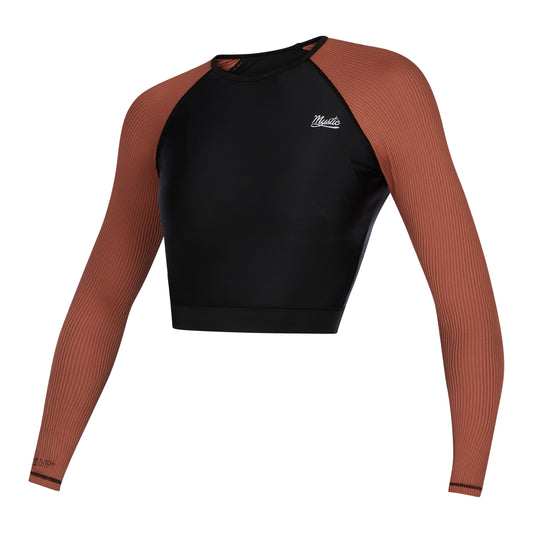 Mystic Diva LS Crop Tee | Rusty Red