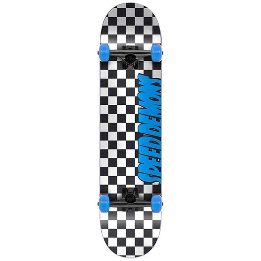 Speed Demons Checkers Complete Skateboard Black/Blue 7.75 - COMPLETE
