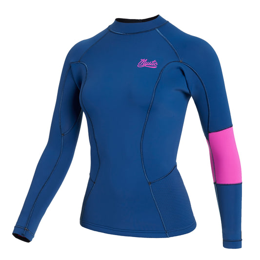 Mystic Lunar L/S Vest Neoprene 2mm Women | Summer Blue
