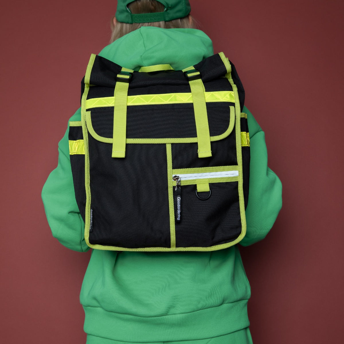 Rolltop Backpack Goodordering Neon Black