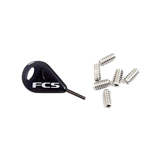 FCS dual tab compatible 6x fin screws + key set