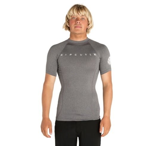 Rip Curl Dawn Patrol Short Sleeve Uv Tee Black Marle Wlugdm
