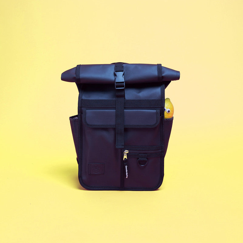 Monochrome Mini Rolltop Backpack Black