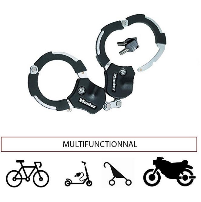 MASTERLOCK 8200 - Cadenas trottinette Menottes - Antivol, black