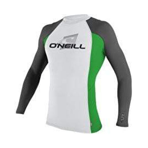 O'Neill UV Protection Youth Skins L/S Crew | Smoke/Lime/Black