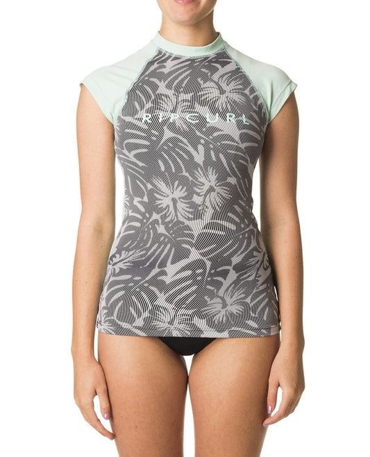 Rip Curl Tropic Glitch Cap-Sl Rashtee Wly7Gw Uv Blue - 10 Medium