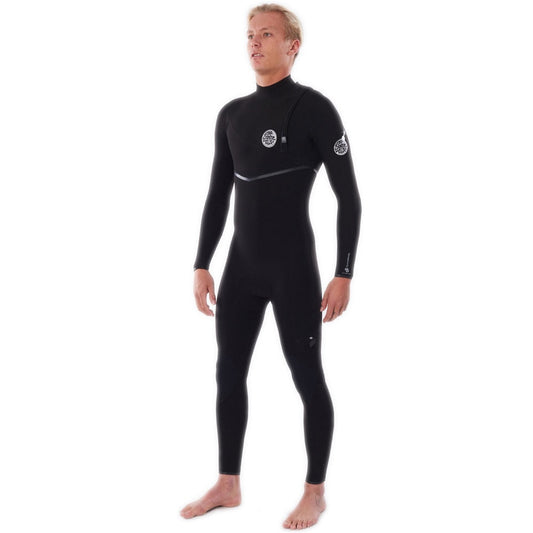 Rip Curl Flashbomb 4/3 Zip Free Wetsuit Wsmysf - Black (E6)