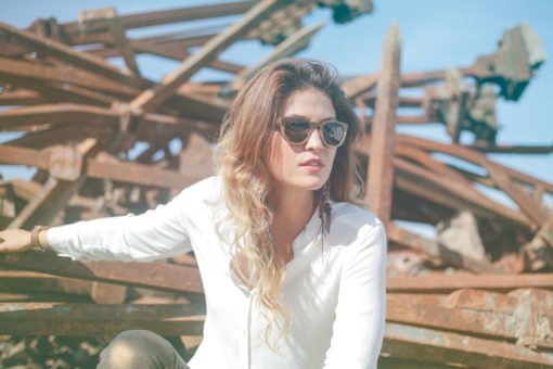 SISSWY floating wood sunglasses - Hestia (Black lenses)