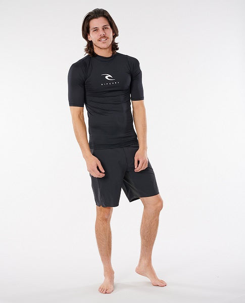 Rip Curl Corps Short Sleeve Uv Tee Black Wle3Km