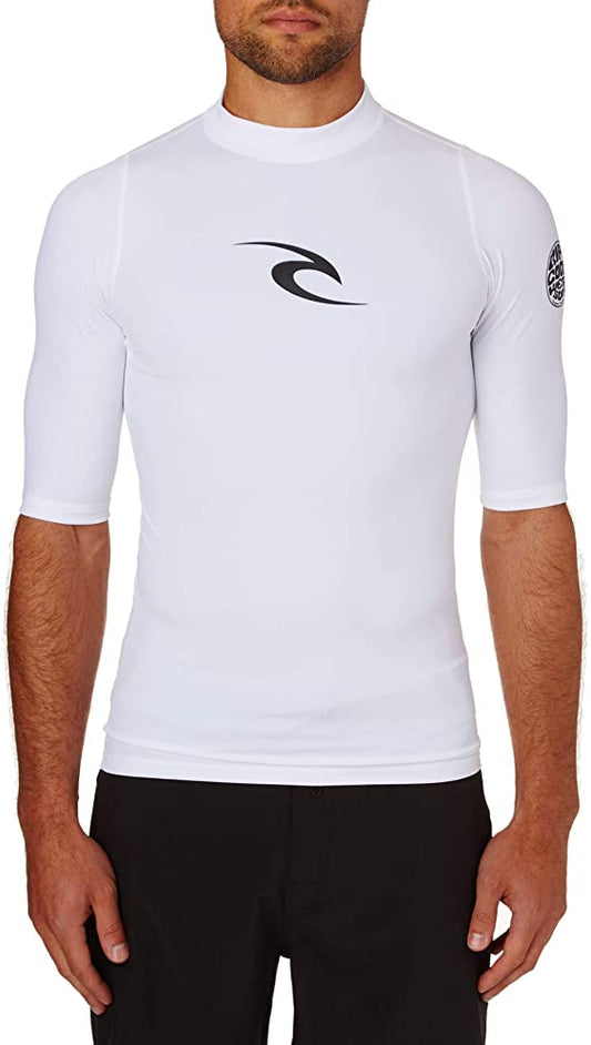 Rip Curl Comp S/Sl Uv Rash Tee White Wle4Km