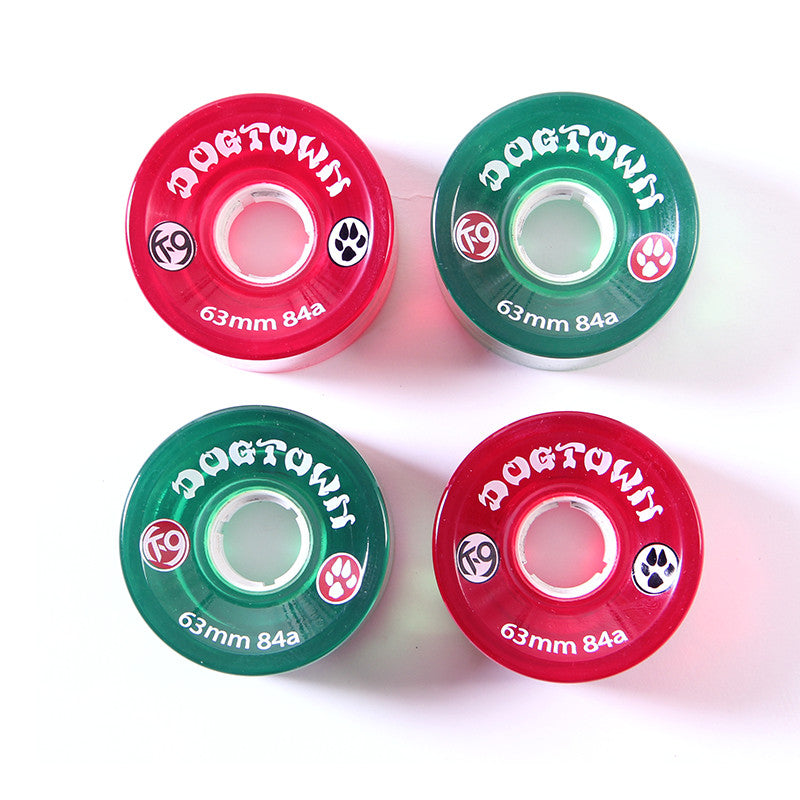 Dogtown K-9 Cruiser 63Mm 84A Wheels Green&Red (4X)