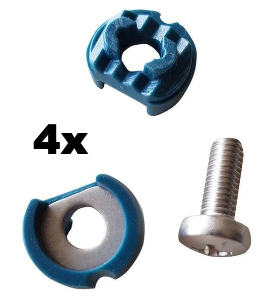 F-ONE screws + overmolded washers set for STRAPS (x4)