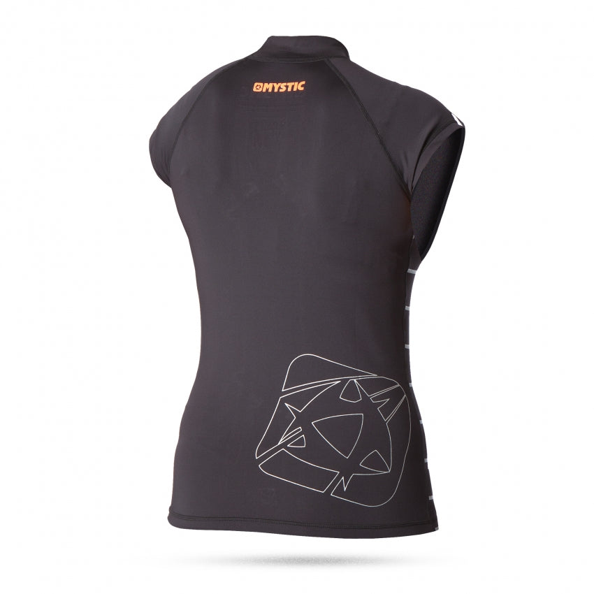 Diva Rash Vest Women Capsleeve Black
