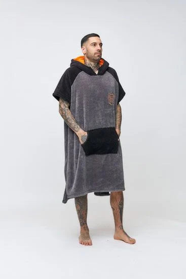 AFTER PONCHO - Sherpa - Dark Grey