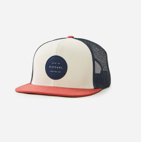 Rip Curl Routine Trucker Cap White/Navy/Red Ccabr9