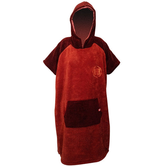 AFTER PONCHO - Sherpa - BURGUNDY