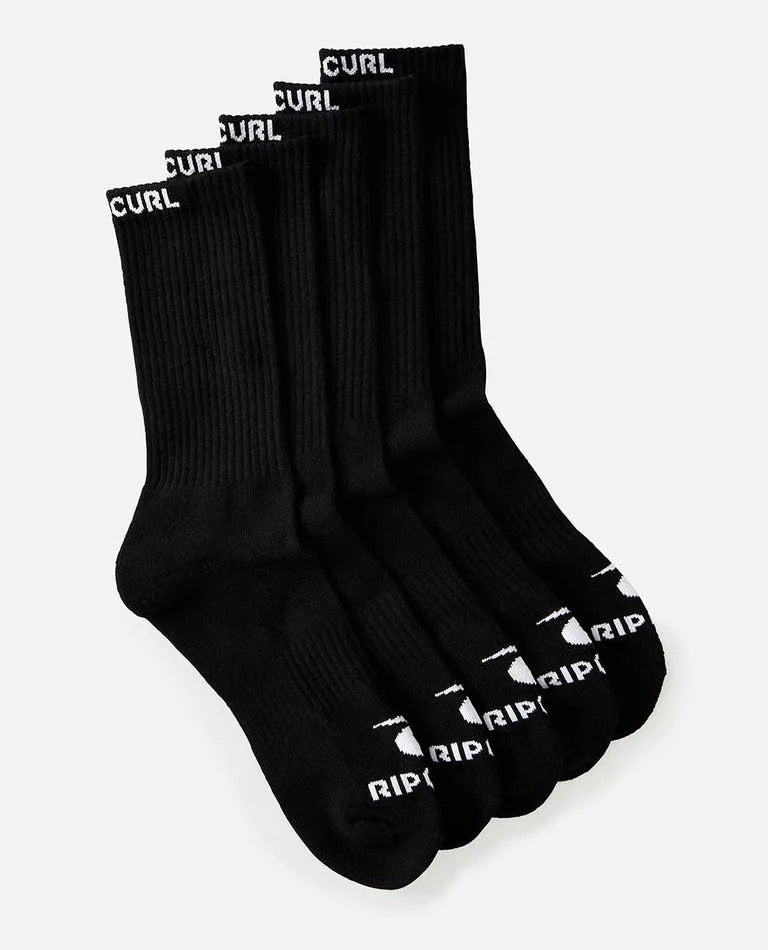 Rip Curl Brand Crew Socks-5 Pack