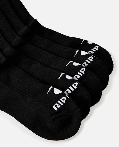 Rip Curl Brand Crew Socks-5 Pack