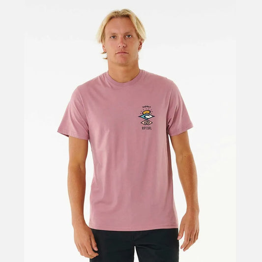 RIPCURL RECHERCHE ICON TEE 0CBMTE MAUVE 