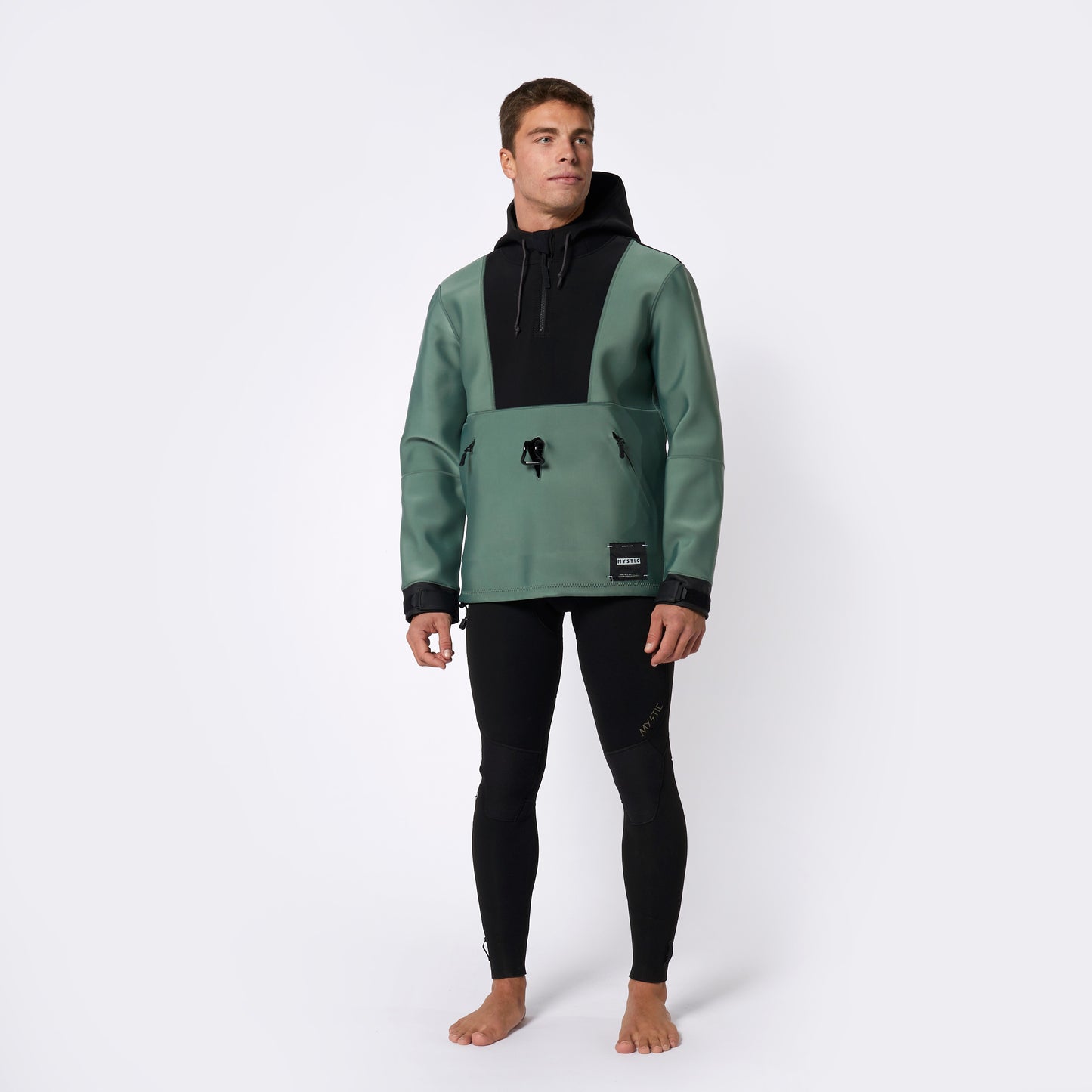 Mystic Fulmar Neoprene Hoodie 3/2mm | Dark Olive