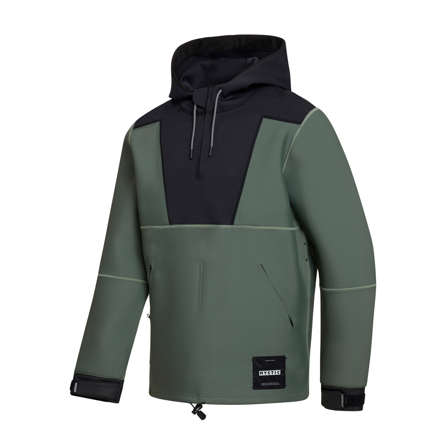 Mystic Fulmar Neoprene Hoodie 3/2mm | Dark Olive