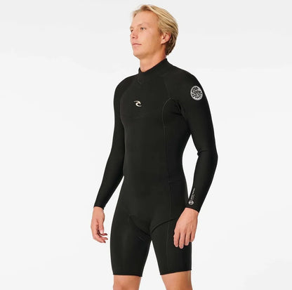 Rip Curl Dawn Patrol Long Sleeve Back Zip Springsuit 2Mm Black 11Jmsp (E5)