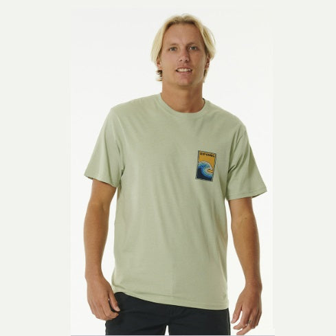 Rip Curl Salt Water Culture Blazing Tubes Short Sleeve Tee 0Ammte - Sage