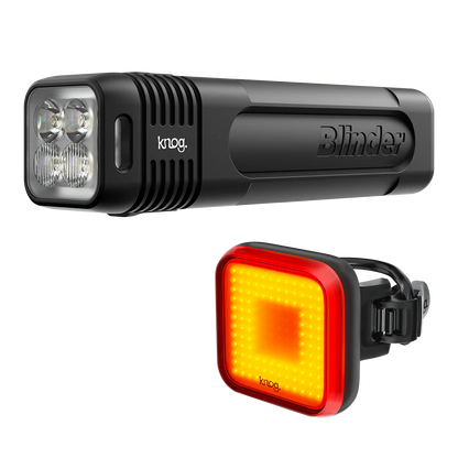 KNOG Blinder Pro 900 / Blinder Rear - Square Bike Light Set