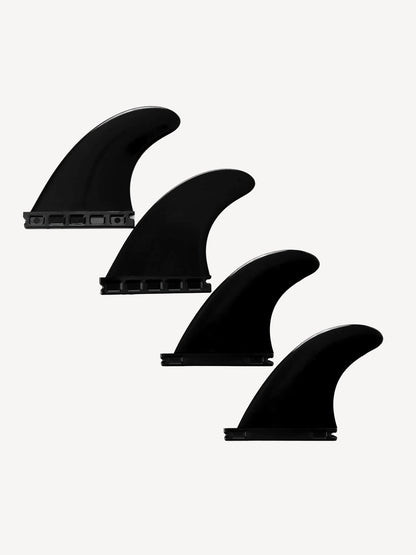 Devoted Quad Fin Set Nylon Single Tab Black