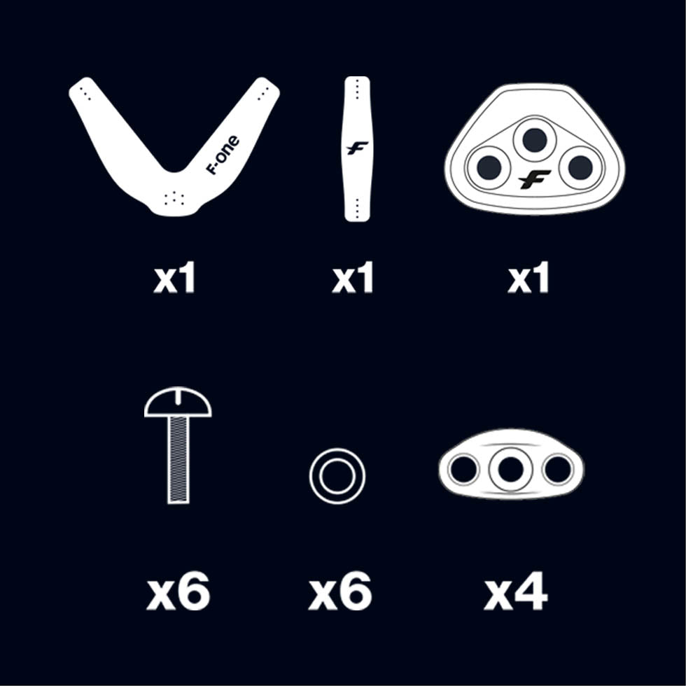 F-One V-STRAPS  Foilboard (x3) M6 Screws