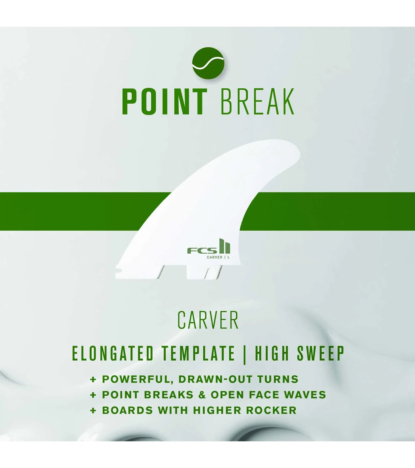 FCS II Carver Performance Core Thruster Fins - White Edition - FCS II/Thruster
