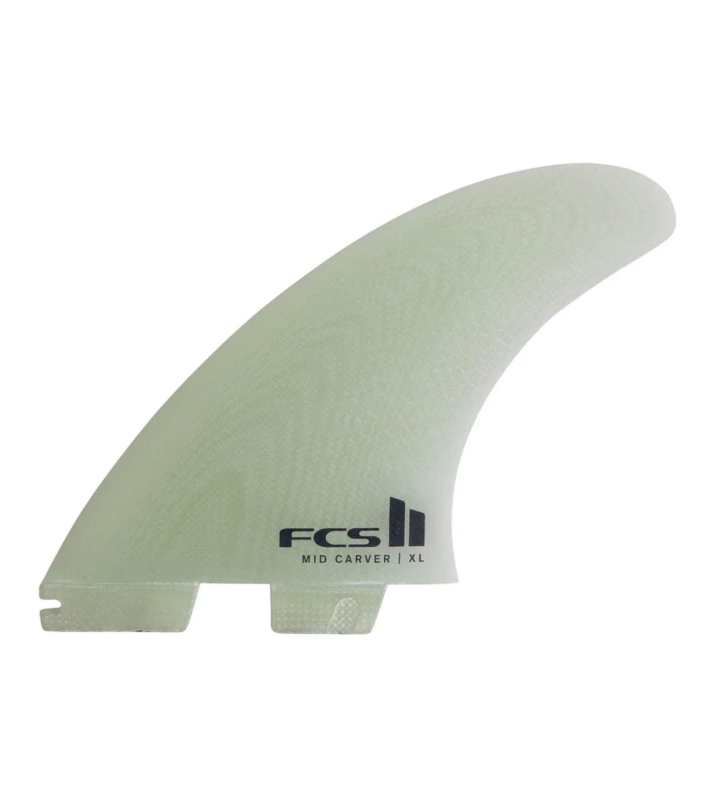 FCS II Mid Carver Performance Glass Extra Large Thruster Fins Clear