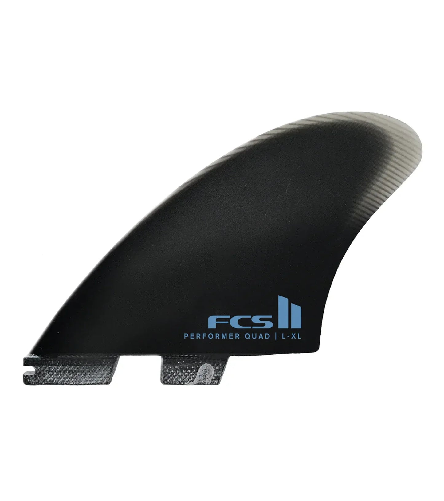 FCS II Performer Quad Split Keel Performance Glass Fins Large to Extra Large Black