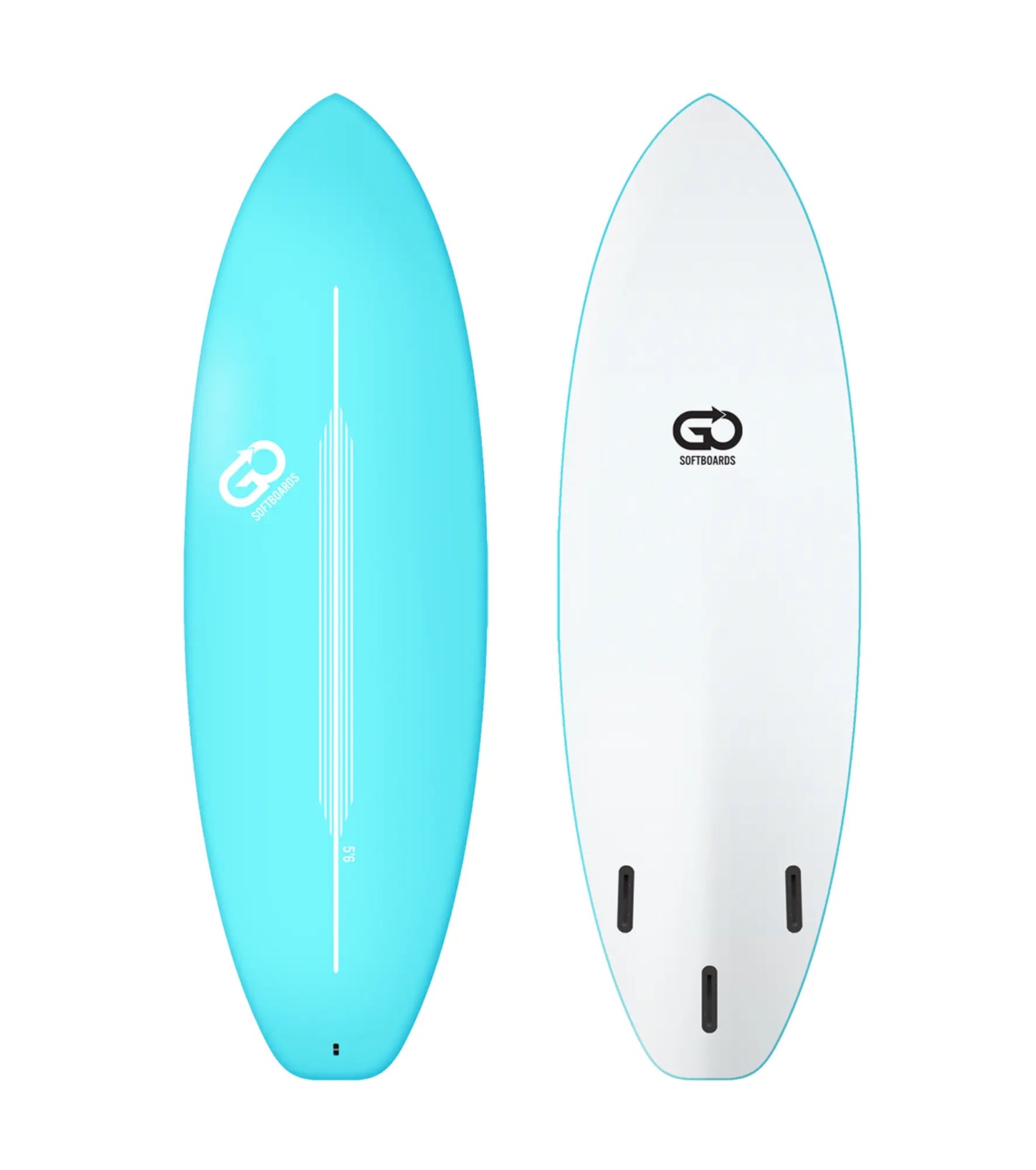 GO Softboards Surf Range - Fiber Tech - 3 Fin